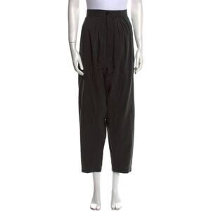 Lemaire Black Silk Straight Leg Pants Size M